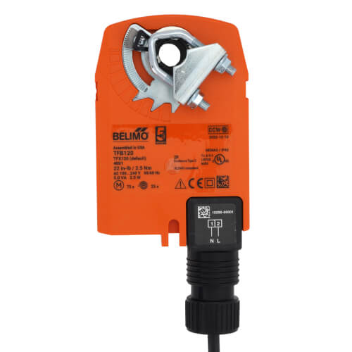 Main product image of Spring Return Fail-Safe, On/Off Damper Control Actuator, Direct Coupled - 100 to 240 VAC (No Aux Switch)