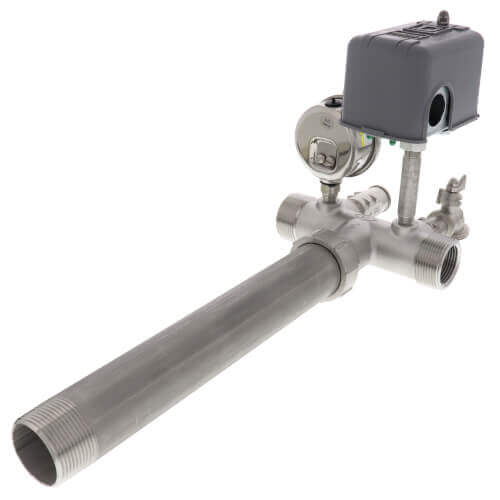 Main product image of 1" X 7-1/2" MPT Stainless Steel Union Tank Tee Package, 30-50 PSI
