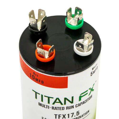 Main product image of 17.5 MFD Round Motor Run Multi Capacitor (440/370V)