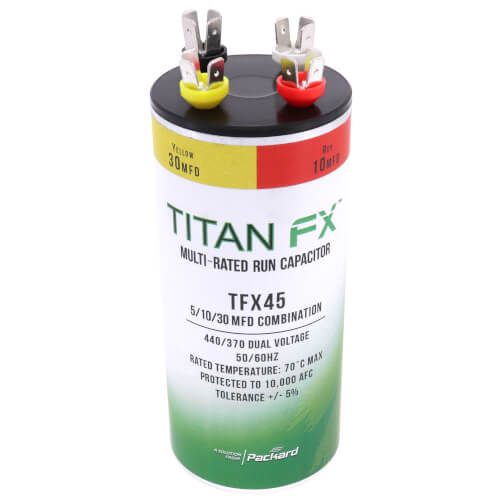 Main product image of 45 MFD Round Motor Run Multi Capacitor (440/370V)