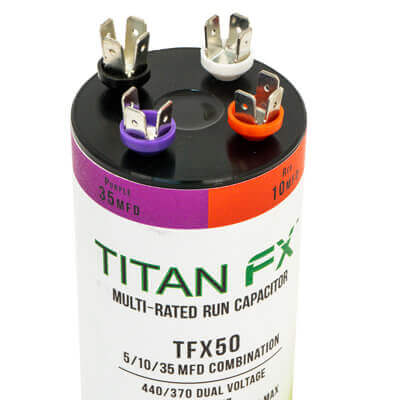 Main product image of 50 MFD Round Motor Run Multi Capacitor (440/370V)