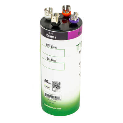 Main product image of 50 MFD Round Motor Run Multi Capacitor (440/370V)