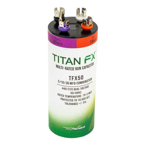 Main product image of 50 MFD Round Motor Run Multi Capacitor (440/370V)