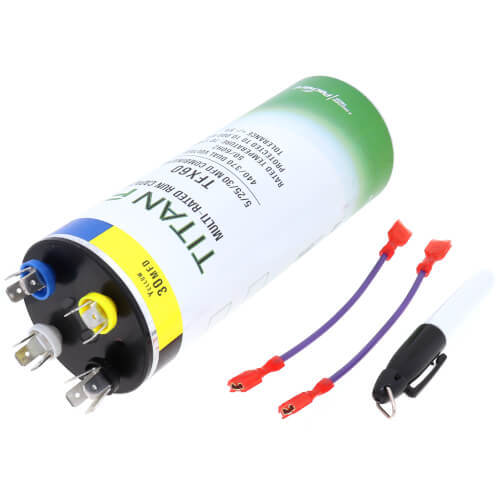 Main product image of 60 MFD Round Motor Run Multi Capacitor (440/370V)