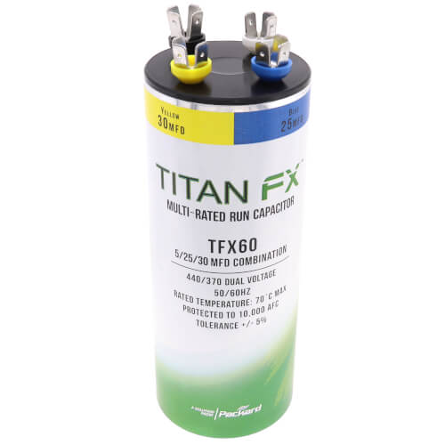 Main product image of 60 MFD Round Motor Run Multi Capacitor (440/370V)