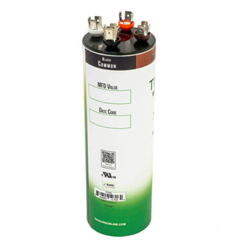 Main product image of 65 MFD Round Motor Run Multi Capacitor (440/370V)