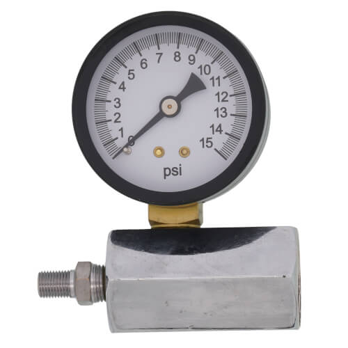 Main product image of 3/4" Leak Test Gauge (0-15 PSI)