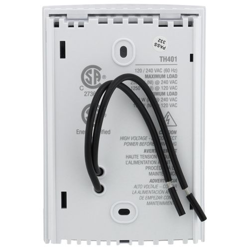 Main product image of Digital Non-Programmable Line Volt Thermostat for Electric Heating (120/240 VAC, SPST), TH401
