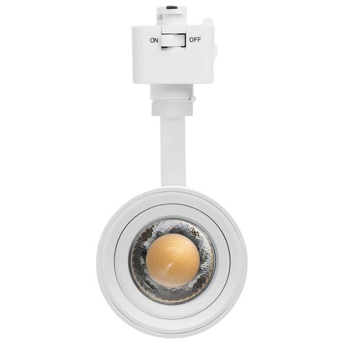 Main product image of 15W LED Track Head, J-Style, 20-Degree to 50-Degree Adjustable Beam Spread, CCT Selectable, Matte White Finish