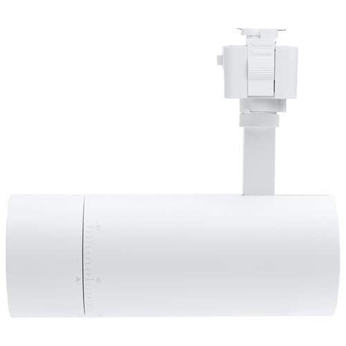 Main product image of 15W LED Track Head, J-Style, 20-Degree to 50-Degree Adjustable Beam Spread, CCT Selectable, Matte White Finish