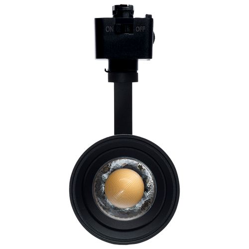 Main product image of 15W LED Track Head, J-Style, 20-Degree to 50-Degree Adjustable Beam Spread, CCT Selectable, Matte Black Finish