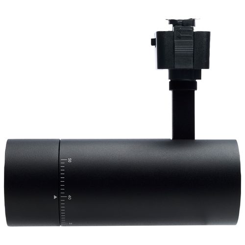 Main product image of 15W LED Track Head, J-Style, 20-Degree to 50-Degree Adjustable Beam Spread, CCT Selectable, Matte Black Finish
