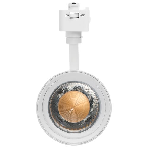 Main product image of 30W LED Track Head, J-Style, 20-Degree to 50-Degree Adjustable Beam Spread, CCT Selectable, Matte White Finish
