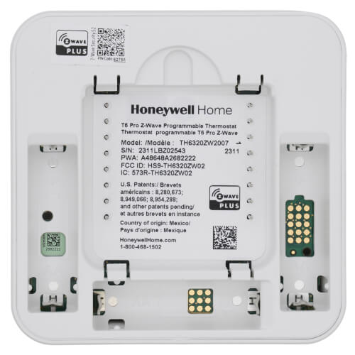 TH6320ZW2007 Honeywell Home TH6320ZW2007 ZWave T6 Pro Programmable