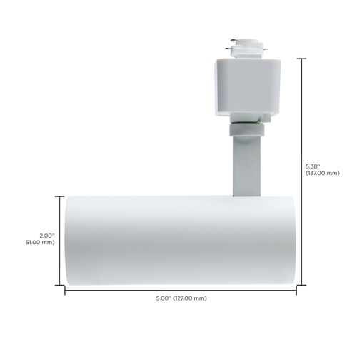 Main product image of 10W LED Track Head, 48-Degree Beam Spread, 5 CCT Selectable, Matte White Finish