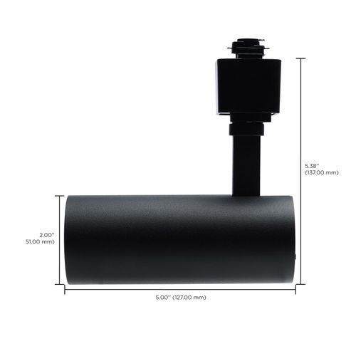 Main product image of 10W LED Track Head, 48-Degree Beam Spread, 5 CCT Selectable, Matte Black Finish