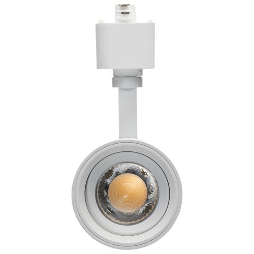 Main product image of 15W LED Track Head, 20-Degree to 50-Degree Adjustable Beam Spread, CCT Selectable, Matte White Finish