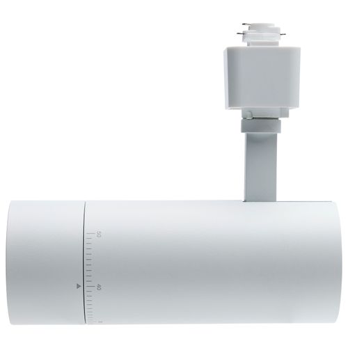 Main product image of 15W LED Track Head, 20-Degree to 50-Degree Adjustable Beam Spread, CCT Selectable, Matte White Finish