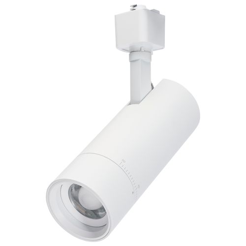 Main product image of 15W LED Track Head, 20-Degree to 50-Degree Adjustable Beam Spread, CCT Selectable, Matte White Finish