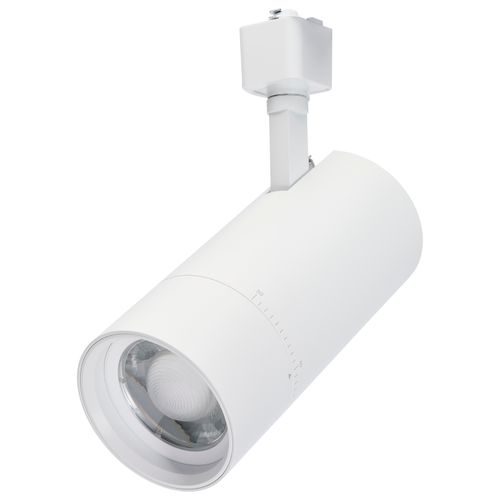 Main product image of 30W LED Track Head, 20-Degree to 50-Degree Adjustable Beam Spread, CCT Selectable, Matte White Finish