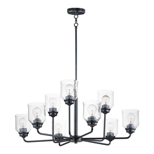 Main product image of Acadia 9 Light Black Chandelier Ceiling Light (Satin Nickel), 12277CDBK