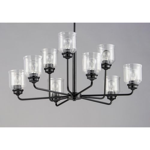 Main product image of Acadia 9 Light Black Chandelier Ceiling Light (Satin Nickel), 12277CDBK