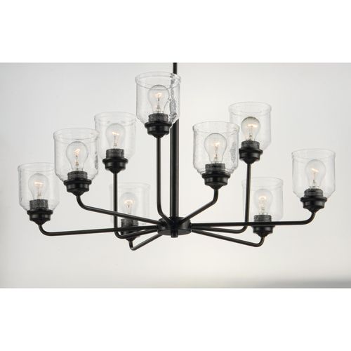 Main product image of Acadia 9 Light Black Chandelier Ceiling Light (Satin Nickel), 12277CDBK