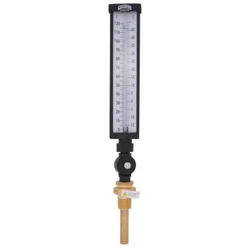 Main product image of 3-1/2" TIM Industrial 9IT Thermometer w/ Aluminum Case (0°F to 120°F & -15°C to 50°C)