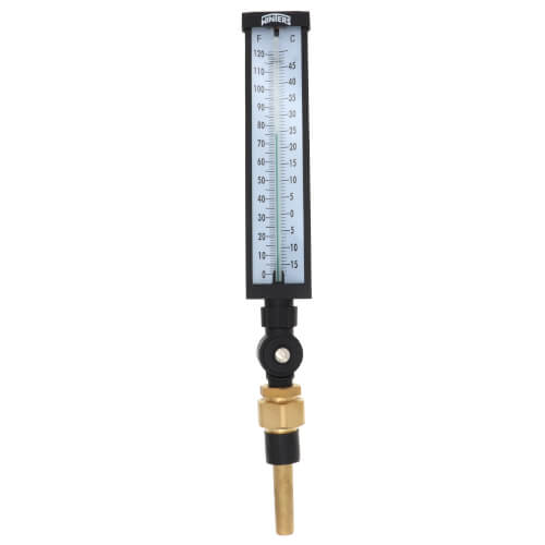 Main product image of 3-1/2" TIM Industrial 9IT Thermometer w/ Aluminum Case, Lead Free (0°F to 120°F & -15°C to 50°C)