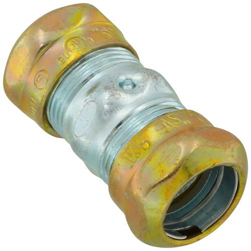 Main product image of 1/2" Steel EMT Raintight Compression Coupling