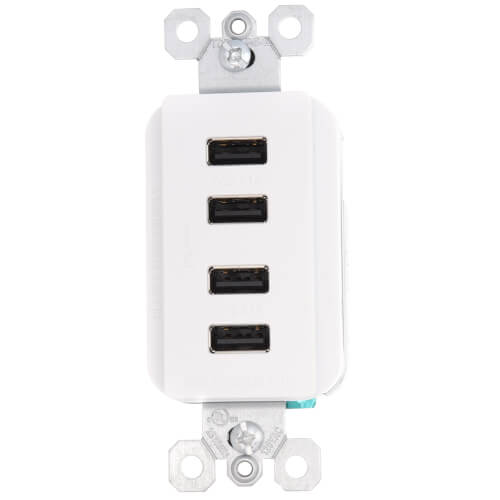 Main product image of Radiant 4-Port USB Charger - White (4.2A)