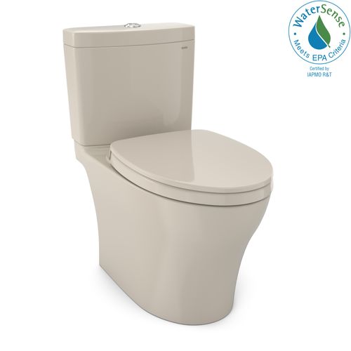 Main product image of MS446124CEMFGN#03 Aquia IV 2-Piece Elongated Dual Flush 1.28 & 0.9 GPF Universal Height Toilet w/ CEFIONTECT, Washlet + Ready (Bone)