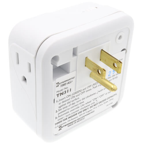 TN311C Intermatic TN311C 24Hour HeavyDuty Indoor Mechanical Plug