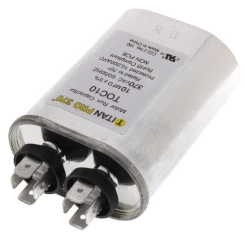 Main product image of 10 MFD Oval Motor Run Capacitor (370V)