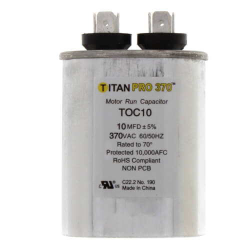 Main product image of 10 MFD Oval Motor Run Capacitor (370V)