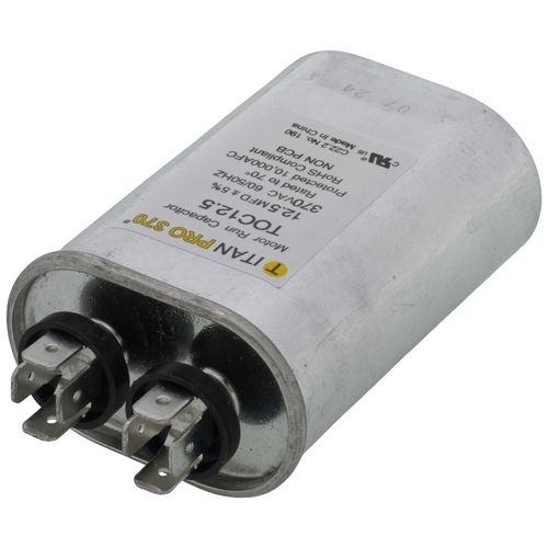 Main product image of 12.5 MFD Oval Motor Run Capacitor (370V)