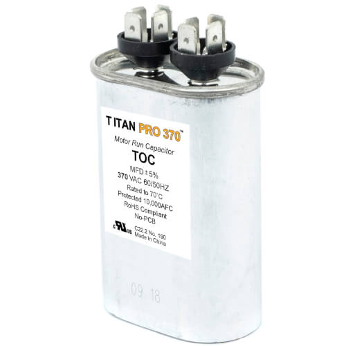 Main product image of 17.5 MFD Oval Motor Run Capacitor (370V)