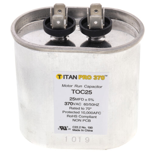 Main product image of 25 MFD Oval Motor Run Capacitor (370V)
