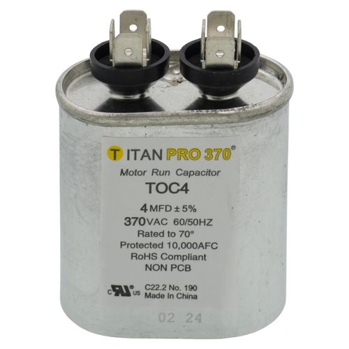 Main product image of 4 MFD Oval Motor Run Capacitor (370V)