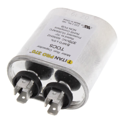 5 MFD Oval Motor Run Capacitor (370V)
