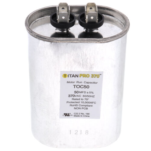 Main product image of 50 MFD Oval Motor Run Capacitor (370V)