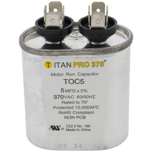 Main product image of 5 MFD Oval Motor Run Capacitor (370V)
