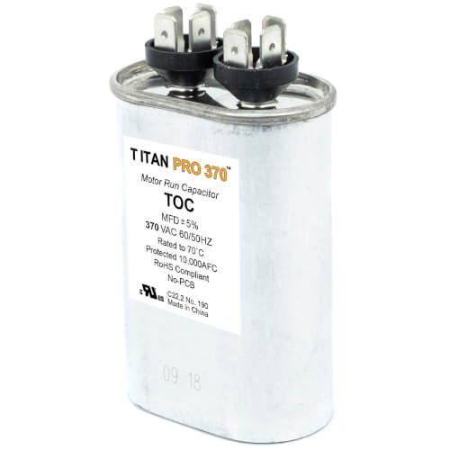 Main product image of 80 MFD Oval Motor Run Capacitor (370V)