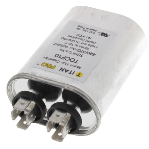 Main product image of 10 MFD Oval Motor Run Capacitor (440/370V)
