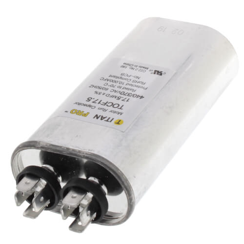 Main product image of 17.5 MFD Oval Motor Run Capacitor (440/370V)