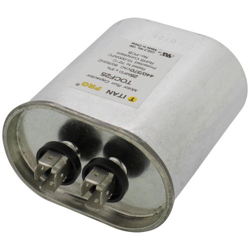 Main product image of 25 MFD Oval Motor Run Capacitor (440/370V)