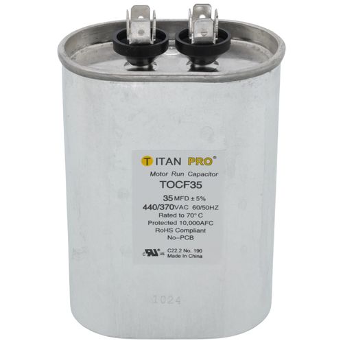 Main product image of 35 MFD Oval Motor Run Capacitor (440/370V)
