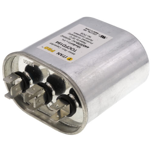 Main product image of 15/4 MFD Oval Dual Motor Run Capacitor (440/370V)