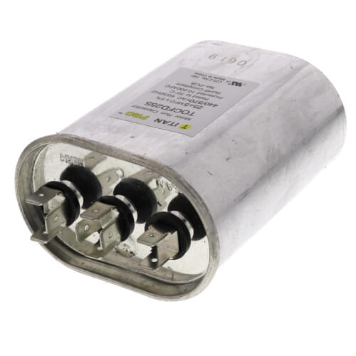 Main product image of 25/5 MFD Oval Dual Motor Run Capacitor (440/370V)