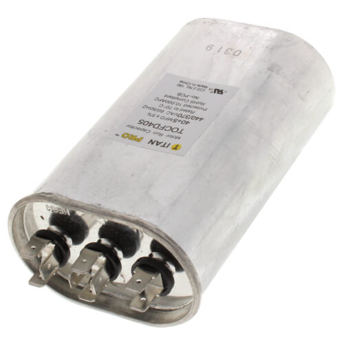 40/5 MFD Oval Dual Motor Run Capacitor (440/370V)